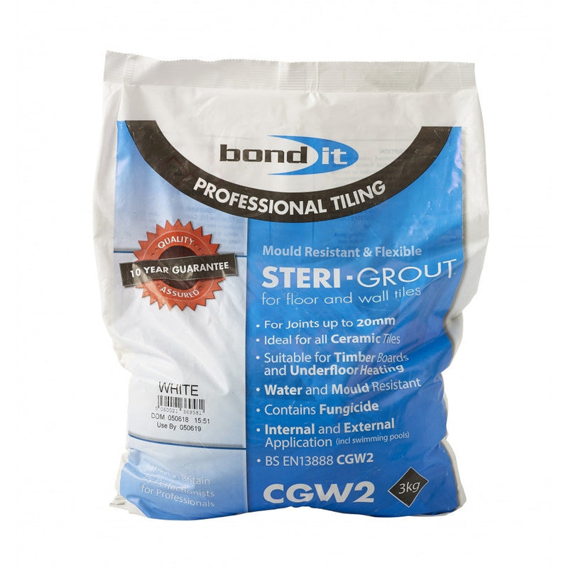 Bond It Steri-Grout for Floor and Wall Tiles (3kg Bag)