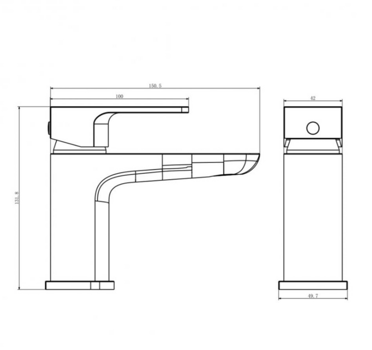 Kartell K-VIT Kolt Mono Mini Basin Mixer Chrome (TAP302KCP)