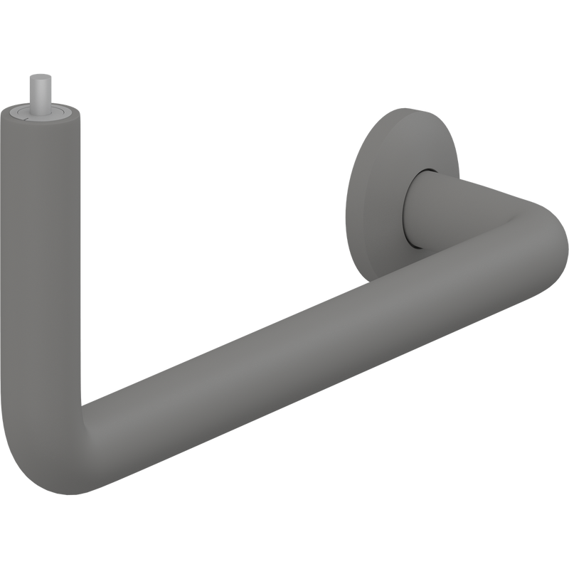 Pressalit PLUS Angled Tube Piece, 400 x 154mm, Left, Anthracite (RT341112)