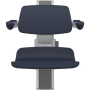 Pressalit PLUS Shower Seat 450 incl. Backrest & Armrests, Manually Height Adjustable, Dark Blue (R7434108)