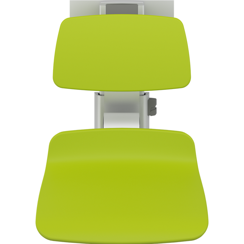 Pressalit PLUS Shower Seat 450 incl. Backrest, Manually Height & Sideways Adjustable, Lime Green (R7454277)