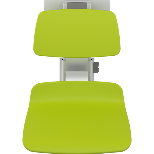 Pressalit PLUS Shower Seat 450 incl. Backrest, Manually Height & Sideways Adjustable, Lime Green (R7454277)
