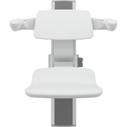 Pressalit PLUS Shower Seat 310 incl. Backrest & Armrests, Manually Height Adjustable, White (R7334000)
