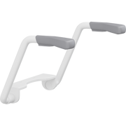 Pressalit TMA 1 Toilet Arm Support, Fold-Down, White with Anthracite Handles (R1171000)