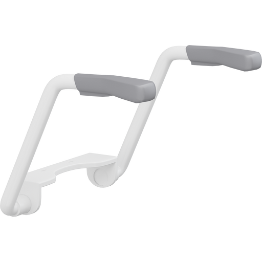 Pressalit TMA 1 Toilet Arm Support, Fold-Down, White with Anthracite Handles (R1171000)
