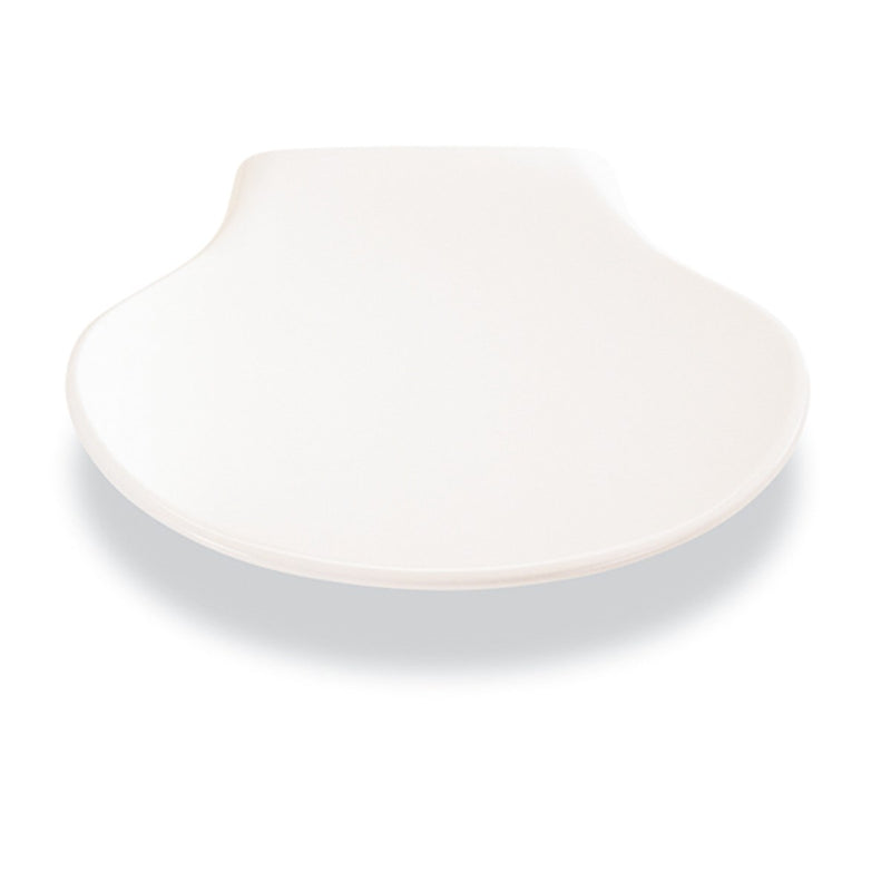 Pressalit folding seat 412 with damper, wall-mounted, white, stainless steel hinge