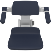 Pressalit PLUS Replacement Shower Seat 310 incl. Backrest & Armrests, Manually Height Adjustable, Dark Blue (R7034108)