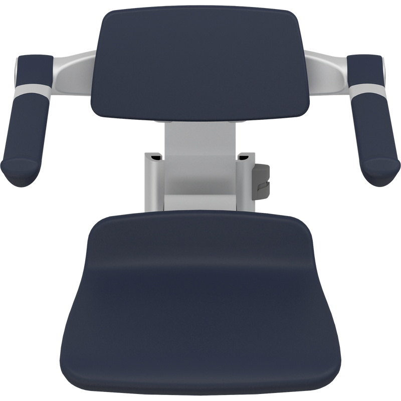 Pressalit PLUS Replacement Shower Seat 310 incl. Backrest & Armrests, Manually Height Adjustable, Dark Blue (R7034108)