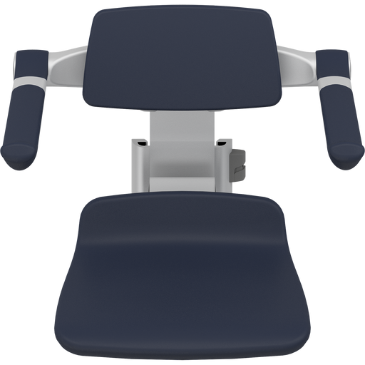 Pressalit PLUS Replacement Shower Seat 310 incl. Backrest & Armrests, Manually Height Adjustable, Dark Blue (R7034108)