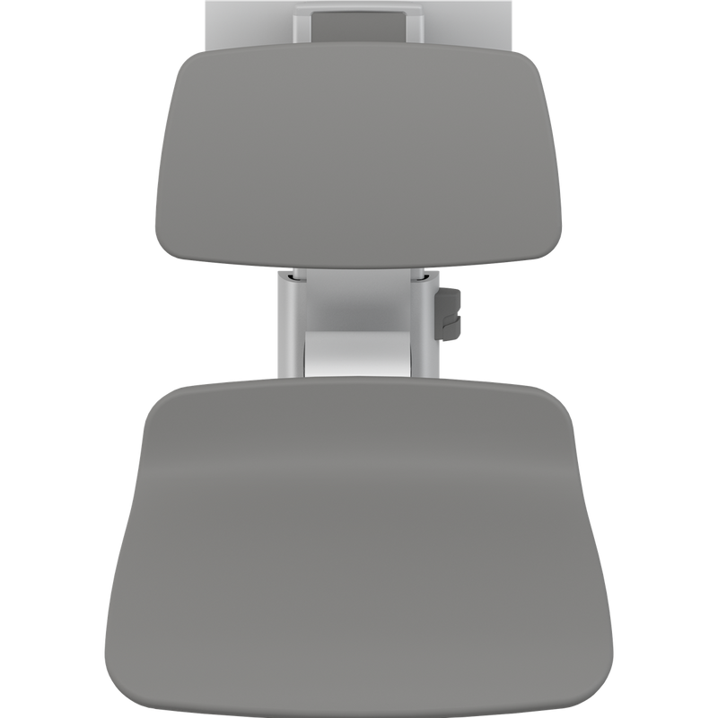 Pressalit PLUS Shower Seat 450 incl. Backrest, Manually Height & Sideways Adjustable, Anthracite (R7454112)