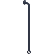 Pressalit PLUS Handrail Section 790mm with Wall Rosette and Strap Dark Blue RT332108