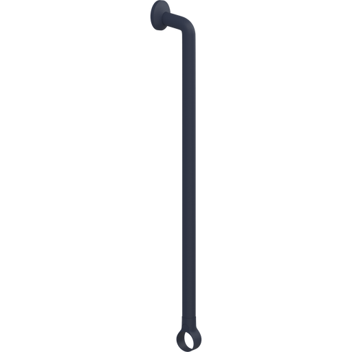 Pressalit PLUS Handrail Section 790mm with Wall Rosette and Strap Dark Blue RT332108
