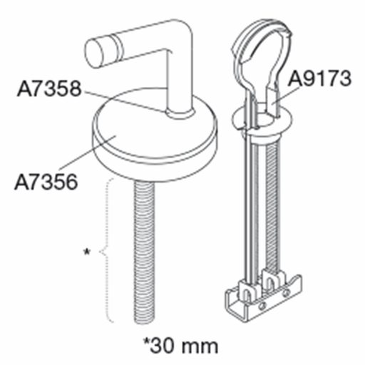 Pressalit Univertical Flex Toggle Hinge, Top-Mounted, Stainless Steel (UN4P999)