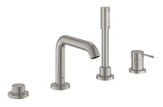 Grohe Essence 4-hole bath shower mixer combination in Supersteel