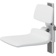 Pressalit PLUS Shower Seat 450 incl. Backrest, Manually Height Adjustable, White (R7424000)