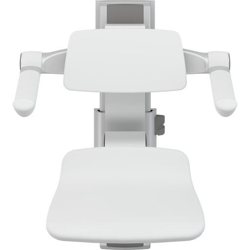 Pressalit PLUS Shower Seat 310 incl. Backrest & Armrests, Manually Height & Sideways Adjustable, White (R7364000)