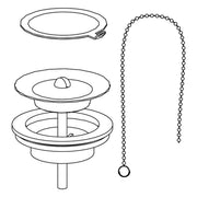 Pressalit Drain Fitting LA1319 dimensioned drawing