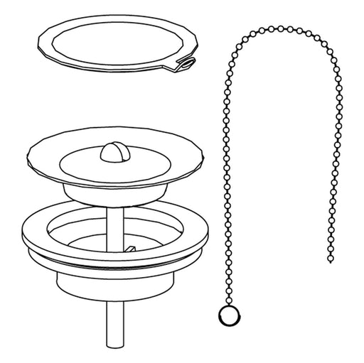 Pressalit Drain Fitting LA1319 dimensioned drawing