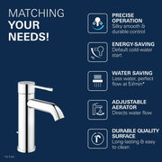 Grohe Essence Basin Mixer Tap S-Size cold-start pop-up waste StarLight Chrome dimensions drawing
