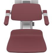 Pressalit PLUS Shower Seat 450 incl. Backrest & Armrests, Manually Height & Sideways Adjustable, Red (R7464035)