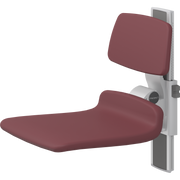 Pressalit PLUS Shower Seat 450 incl. Backrest, Manually Height Adjustable, Red (R7424035)