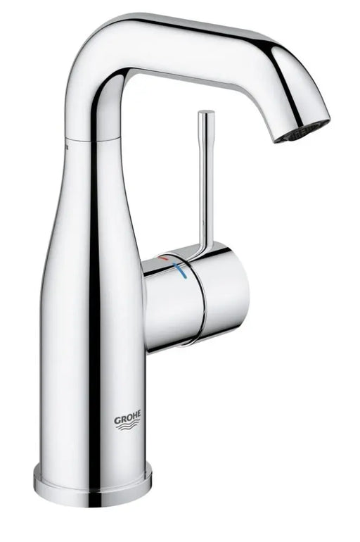 Grohe Essence Basin Mixer Tap M-Size Smooth Body Swivel Spout in StarLight Chrome (23463001)
