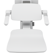 Pressalit PLUS Shower Seat 450 incl. Backrest & Armrests, Manually Height & Sideways Adjustable, White (R7464000)