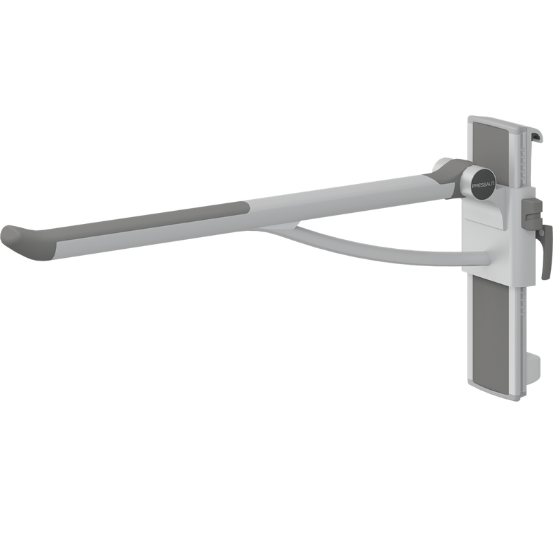 Pressalit PLUS support arm, 850mm, height & sideways adjustable, right-hand, anthracite