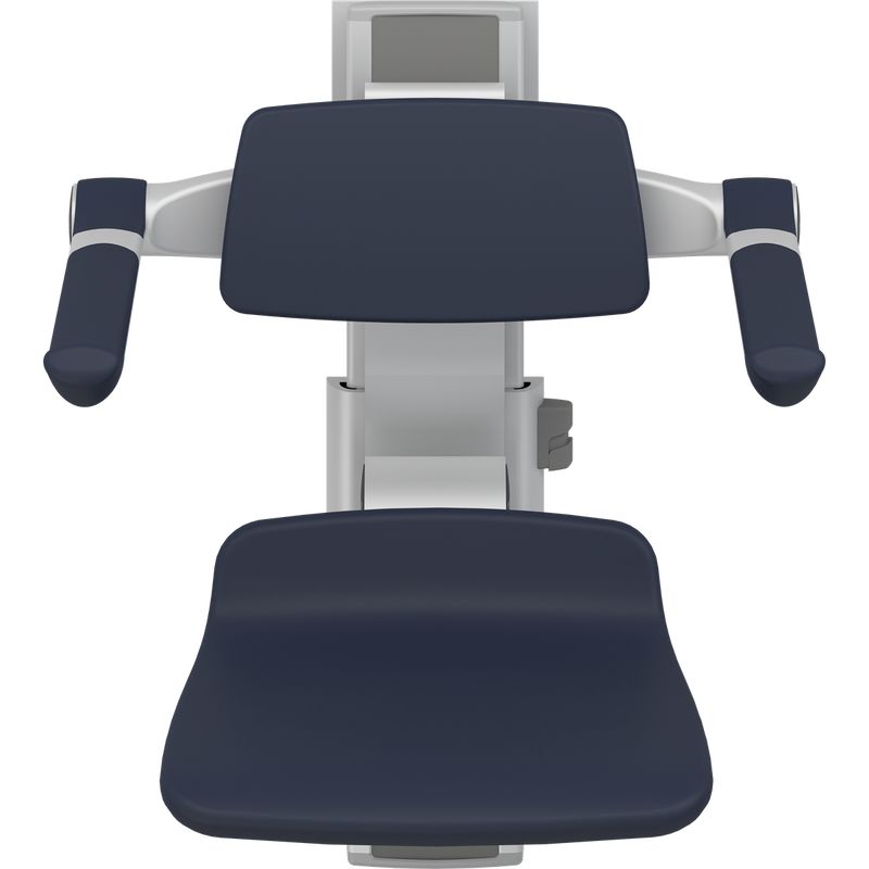 Pressalit PLUS Shower Seat 310 incl. Backrest & Armrests, Manually Height & Sideways Adjustable, Dark Blue (R7364108)