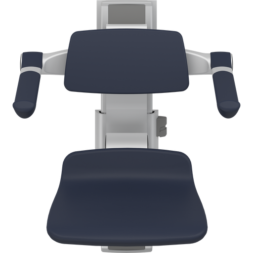 Pressalit PLUS Shower Seat 310 incl. Backrest & Armrests, Manually Height & Sideways Adjustable, Dark Blue (R7364108)