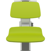 Pressalit PLUS Shower Seat 450 incl. Backrest, Manually Height & Sideways Adjustable, Lime Green (R7454277)