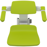 Pressalit PLUS Replacement Shower Seat 310 incl. Backrest & Armrests, Manually Height Adjustable, Lime Green (R7034277)
