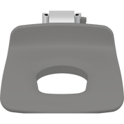 Pressalit PLUS Replacement Shower Seat 450 with Aperture, Manually Height Adjustable, Anthracite (R7115112)