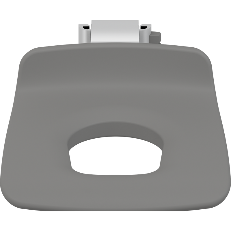 Pressalit PLUS Replacement Shower Seat 450 with Aperture, Manually Height Adjustable, Anthracite (R7115112)