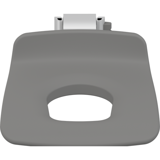 Pressalit PLUS Replacement Shower Seat 450 with Aperture, Manually Height Adjustable, Anthracite (R7115112)