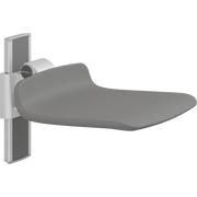 Pressalit PLUS Shower Seat 450, Manually Height Adjustable, Anthracite (R7414112)