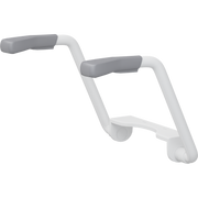 Pressalit TMA 2 toilet arm support with BL1 hinge, white with anthracite handles
