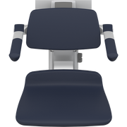 Pressalit PLUS Shower Seat 450 incl. Backrest & Armrests, Manually Height & Sideways Adjustable, Dark Blue (R7464108)
