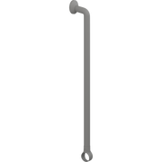 Pressalit PLUS Handrail Section 790mm with Wall Rosette and Strap Anthracite RT332112