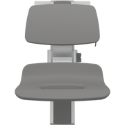 Pressalit PLUS Shower Seat 450 with Aperture incl. Backrest, Manually Height & Sideways Adjustable, Anthracite (R7455112)