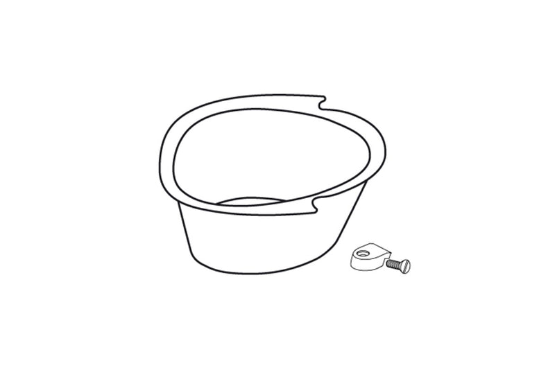 Pressalit Splash Guard, Matt Transparent, for 100mm Raised Toilet Seats (T9515)
