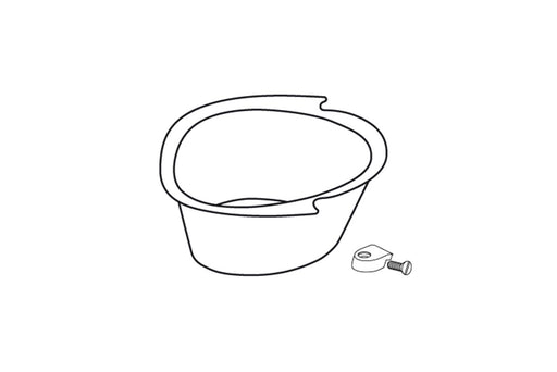 Pressalit Splash Guard, Matt Transparent, for 100mm Raised Toilet Seats (T9515)