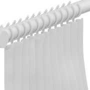 Pressalit Shower Curtain 1500x2000mm 2pcs White RT202000
