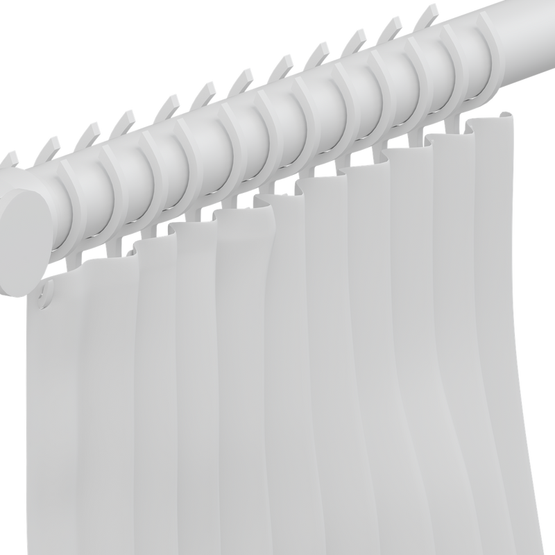 Pressalit Shower Curtain 1500x2000mm 2pcs White RT202000