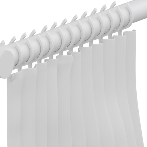 Pressalit Shower Curtain 1500x2000mm 2pcs White RT202000