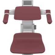 Pressalit PLUS Shower Seat 310 incl. Backrest & Armrests, Manually Height Adjustable, Red (R7334035)