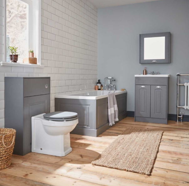 Kartell K-VIT Astley 500mm WC Unit- Matt Grey (FUR528AS)