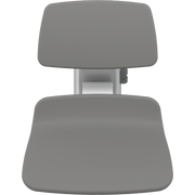 Pressalit PLUS Replacement Shower Seat 450 incl. Backrest, Manually Height Adjustable, Anthracite (R7124112)
