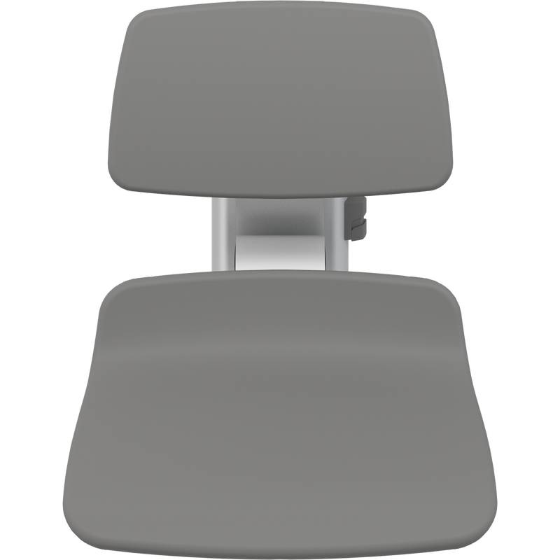 Pressalit PLUS Replacement Shower Seat 450 incl. Backrest, Manually Height Adjustable, Anthracite (R7124112)