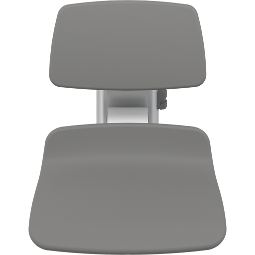 Pressalit PLUS Replacement Shower Seat 450 incl. Backrest, Manually Height Adjustable, Anthracite (R7124112)